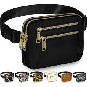 Fanny Packs for Women Fashion Waist Packs Bag with Adjustable Strap and 4 Zipper